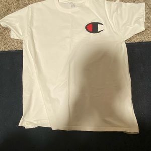 Champion White Tee Short Mens Large